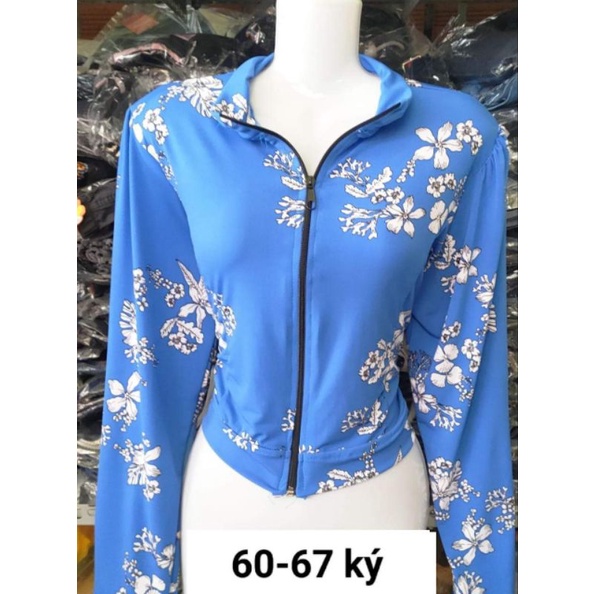 Áo khoác chống nắng thun aty đẹp có khoá kéo