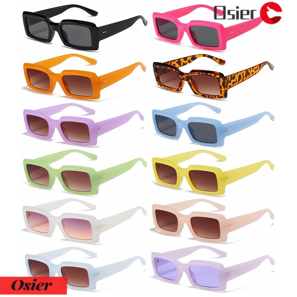 1 Kính Mát Hình Chữ Nhật Nhỏ Chống Tia UV400 Phong Cách Retro Thời Trang Cho Nam
