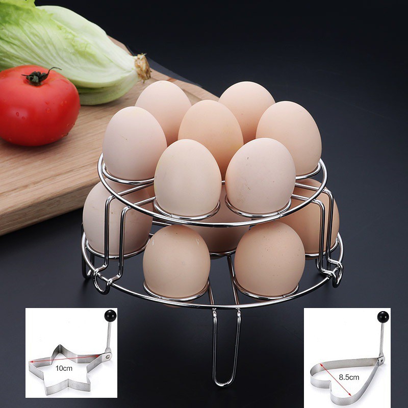 Combo 2 Giá Hấp Trứng, Hấp Thức Ăn Đa Năng Làm Bằng inox 304