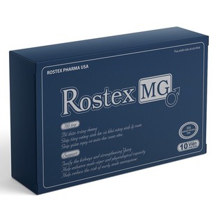 Tăng cường sinh lý nam. Rostex MG bổ thận, tráng dương - Hộp xanh,nâu 10 viên