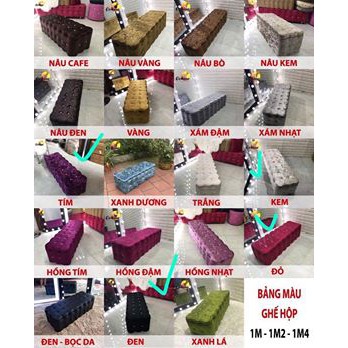 Ghế hộp 1m, 1m2 tiện lợi, kiểu dáng thời thượng