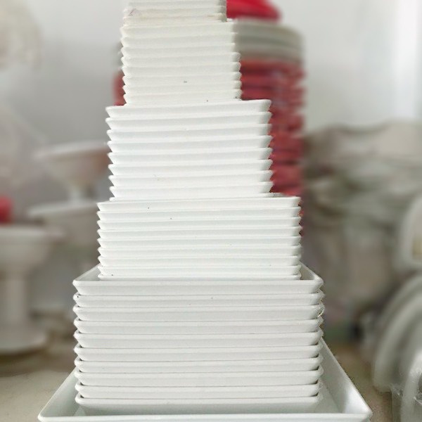 Dĩa nhựa vuông chiều rộng 12cm - 18cm lót chậu cây chất liệu dày đẹp
