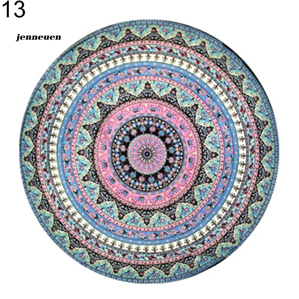 Khăn Choàng Đi Biển / Tập Yoga Hình Tròn Chất Liệu Chiffon Chống Nắng Phong Cách Vintage