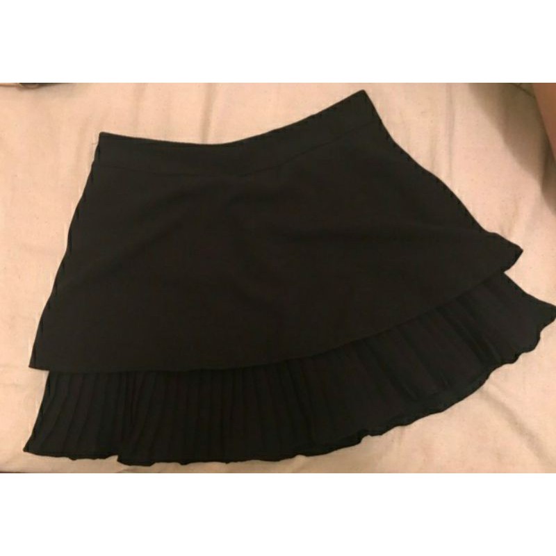 Chân váy 1 tầng xếp ly vải tuyết có may kèm quần trong | BigBuy360 - bigbuy360.vn