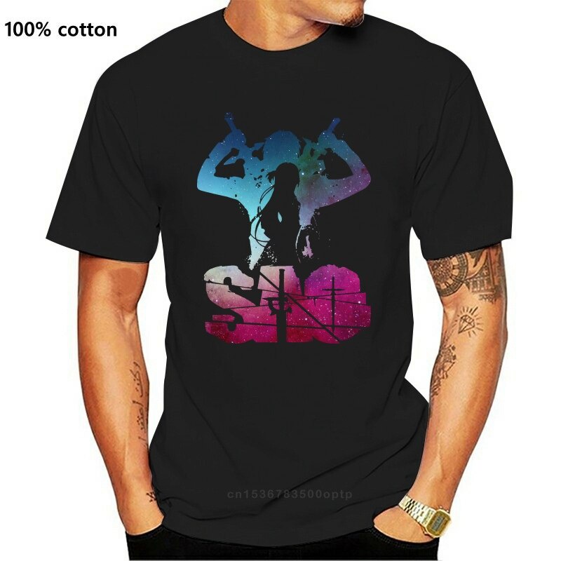 Áo nam Tay Ngắn In Hình Sword Art Online 100% Cotton Plus Size