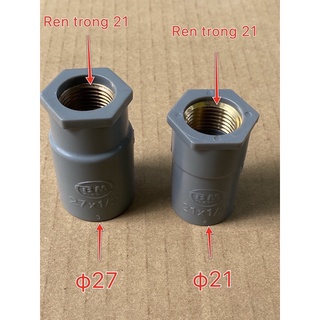 Nối ren trong thau 21/21, 21/27 nhựa bình minh