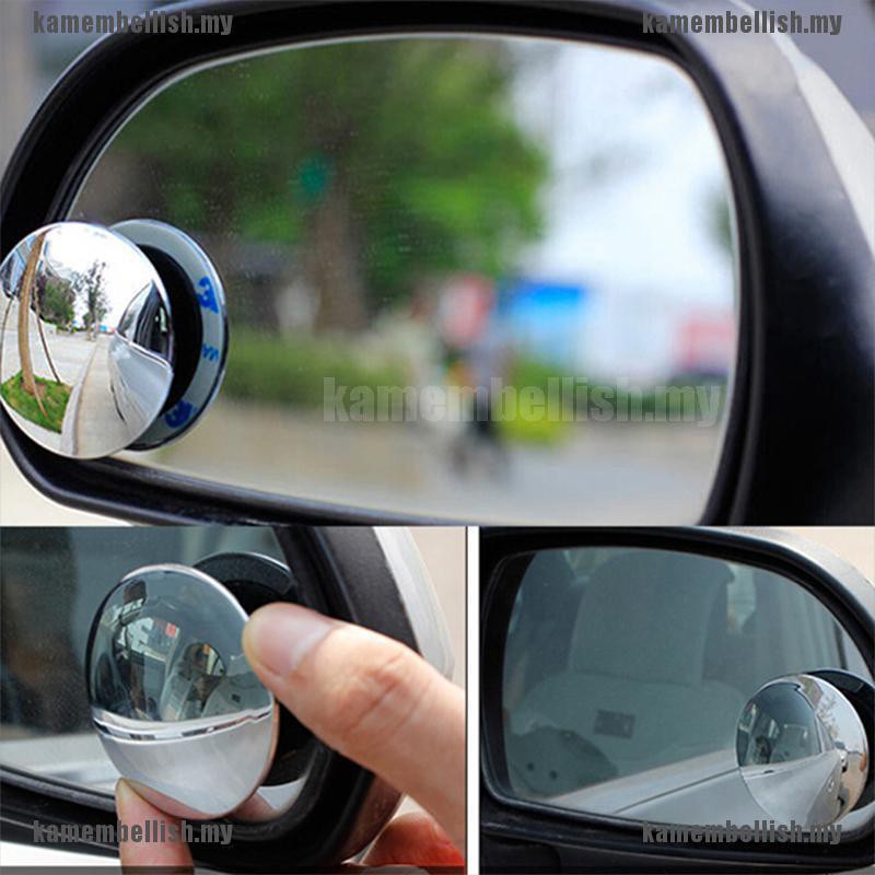 Set 2 gương cầu lồi chiếu điểm mù góc rộng 360 độ gắn gương chiếu hậu xe hơi tiện lợi