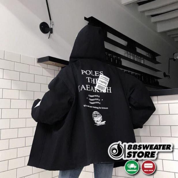 Áo Khoác Kaki Chất Dày Nam Nữ Túi Hộp Unisex In Chữ TAKESHI | BigBuy360 - bigbuy360.vn