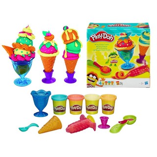 Đồ chơi bộ đất bột sét nặn dụng cụ làm kem cao cấp Play Doh