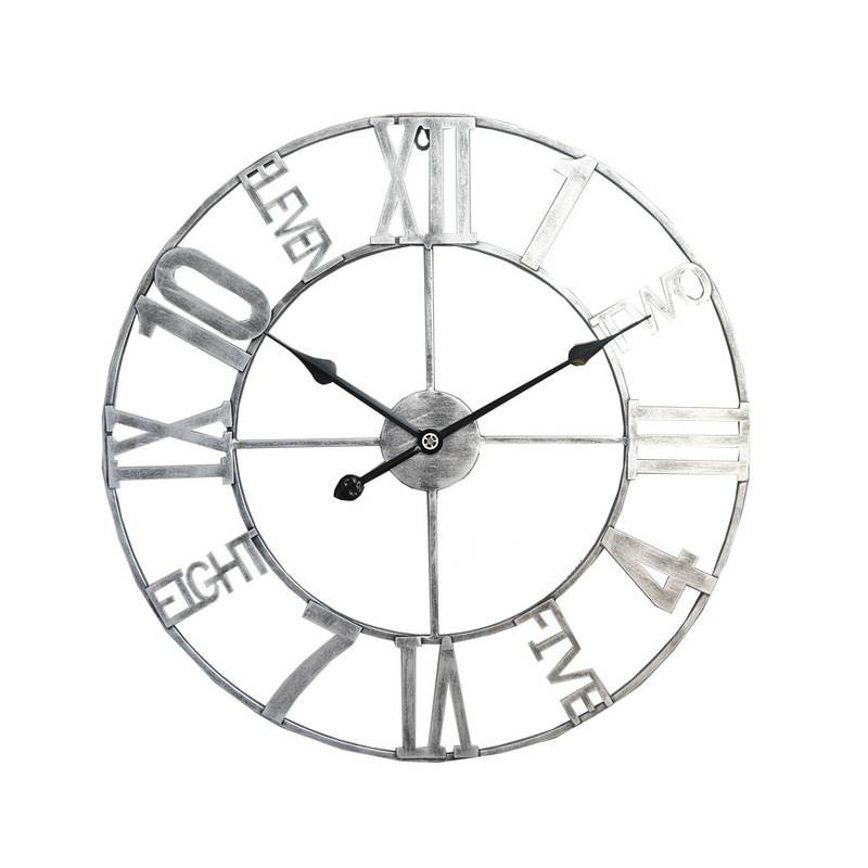 Mỹ retro tròn sắt rèn đồng hồ treo tường đồng hồ treo tường sáng tạo đồng hồ trang trí đồng hồ đồng hồ treo tường châu Âu6.5