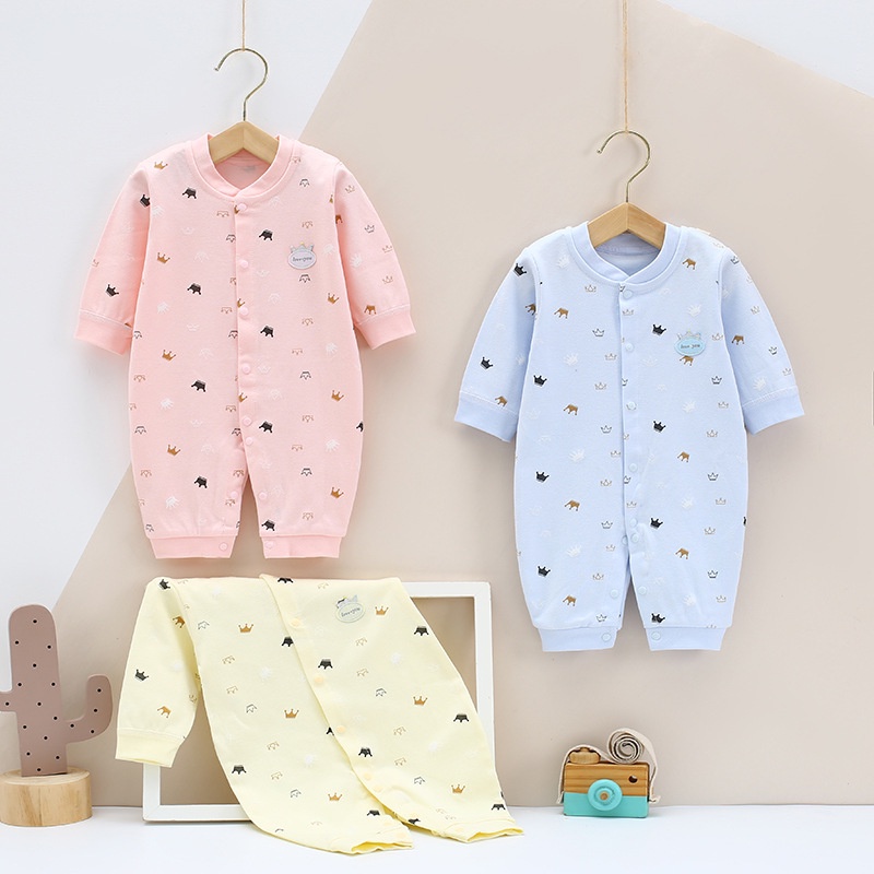 Body liền thân, bodysuit dài tay cotton cho bé trai và bé gái sơ sinh từ 3-12kg, hàng đẹp xuất Hàn