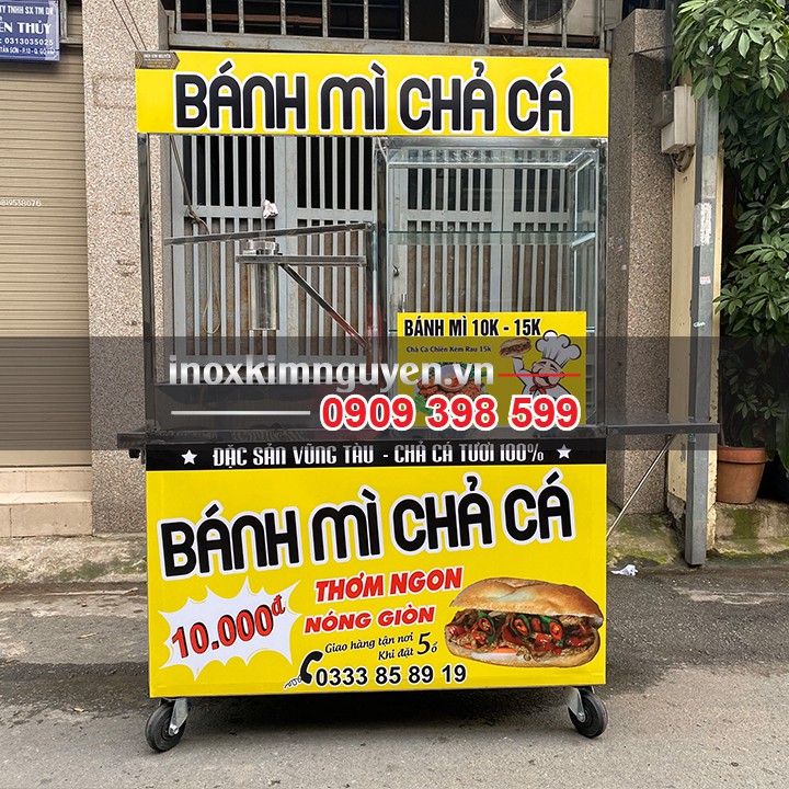 Giá bán xe bánh mì chả cá 1M2