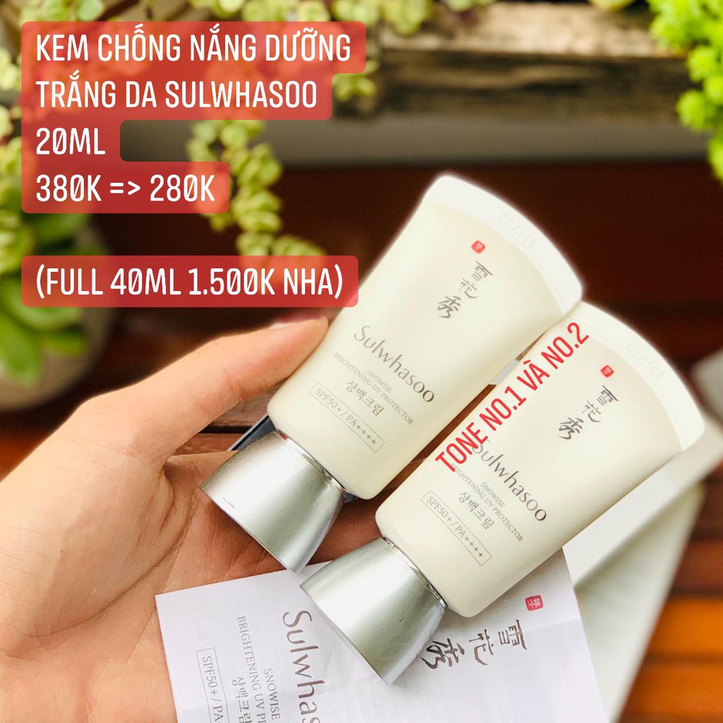[BÁN CHẠY] Kem chống nắng Sulwhasoo Snowise Brightening UV Protector SPF50+/PA++++