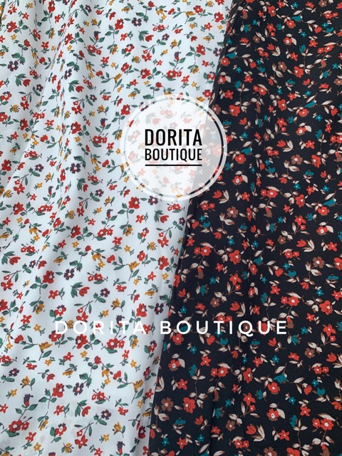 Váy hoa nhí dài tay nhiều màu, Đầm ullzang hoa nhí - Dorita Boutique