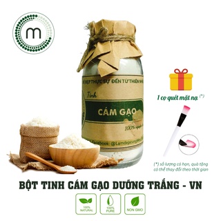 Tinh bột cám gạo hữu cơ MỘC nguyên chất đắp mặt nạ dưỡng ẩm trắng da rửa mặt hàng ngày mask chai 100ml, 200ml