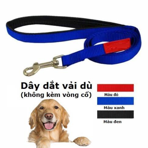 Hanpet.GV- dây dắt chó mèo vải dù dài 1 mét (không kèm vòng vổ) dành cho chó dưới 20kg