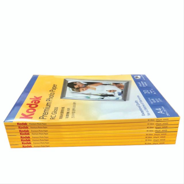 GIẤY IN ẢNH CHUYÊN DỤNG GLOSSY RC KODAK CHÍNH HÃNG KHỔ A4