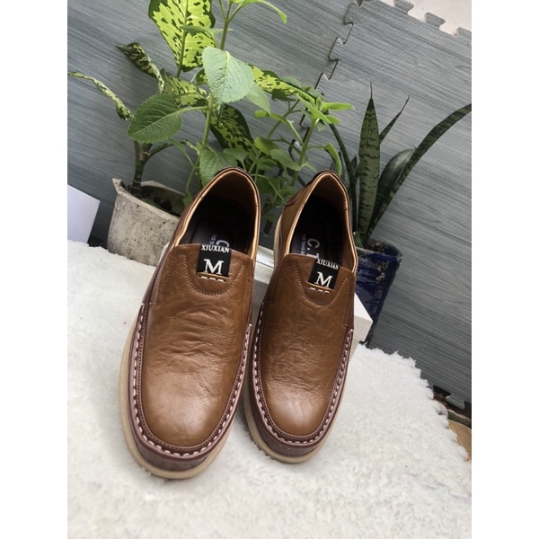 CT042 Giày Nam da thật đế cao su non