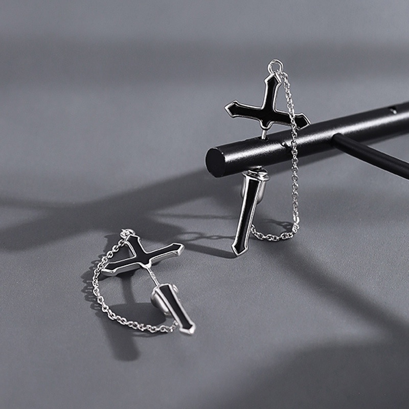 Hoa Tai Hình Thánh Giá Phong Cách hip hop Sành Điệu