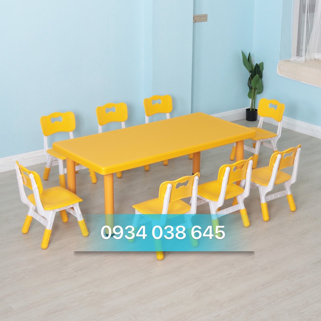 Bàn Nhựa Đúc Hình Chữ Nhật Nhập Khẩu Chính Hãng Giá Rẻ