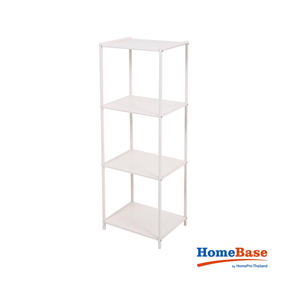 HomeBase FURDINI Bộ kệ để đồ bằng thép có 4 tầng AKONO W39xH116xD30cm màu kem