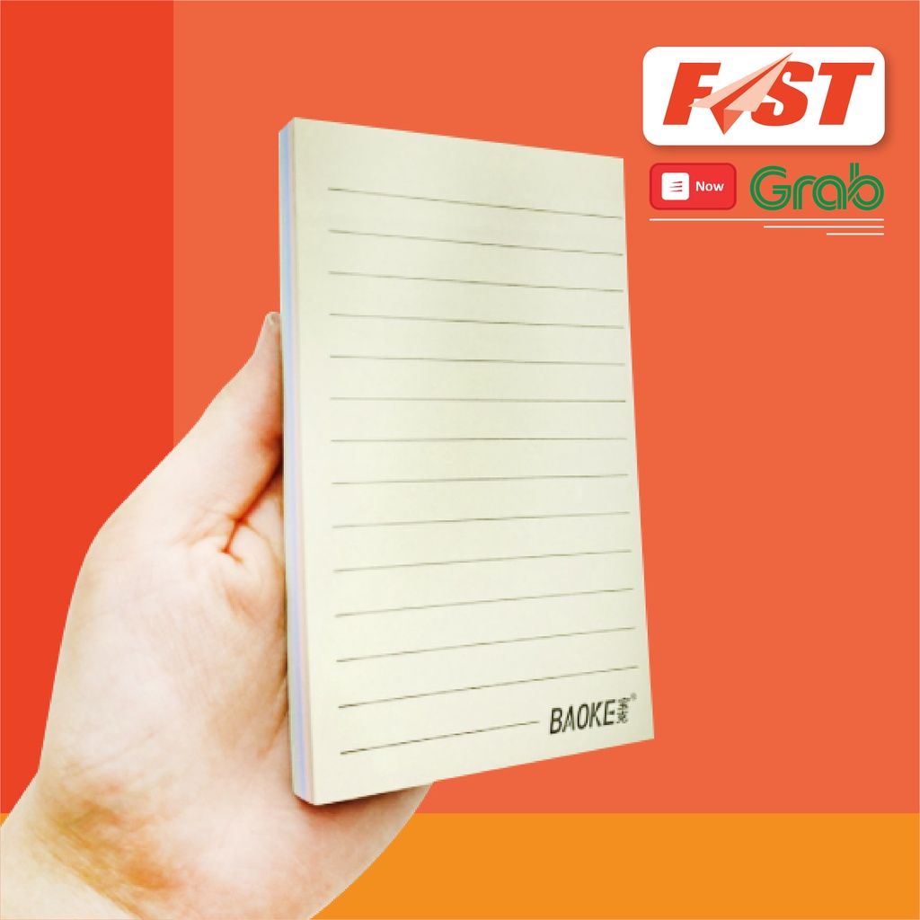 Sticky Note Màu Pastel Có Dòng Kẻ - 100 tờ Baoke