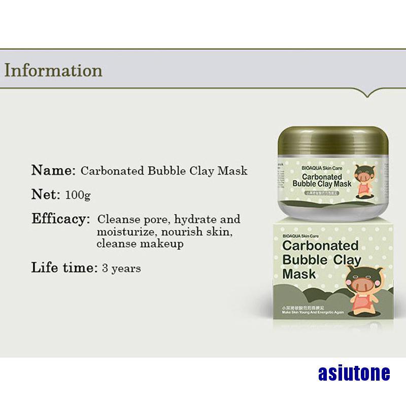(Hàng Mới Về) Mặt Nạ Bùn Sủi Bọt Khí Oxy Loại Bỏ Mụn Đầu Đen Chăm Sóc Da 100g | BigBuy360 - bigbuy360.vn