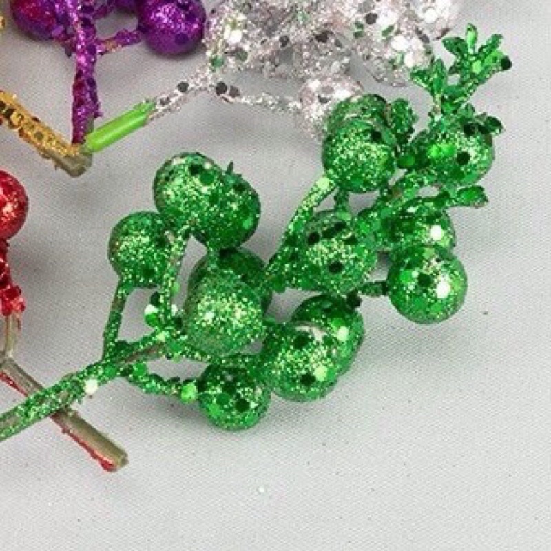 combo 5 cành sung nhũ, 10 cành sung nhũ trang trí làm oản, trang trí noel