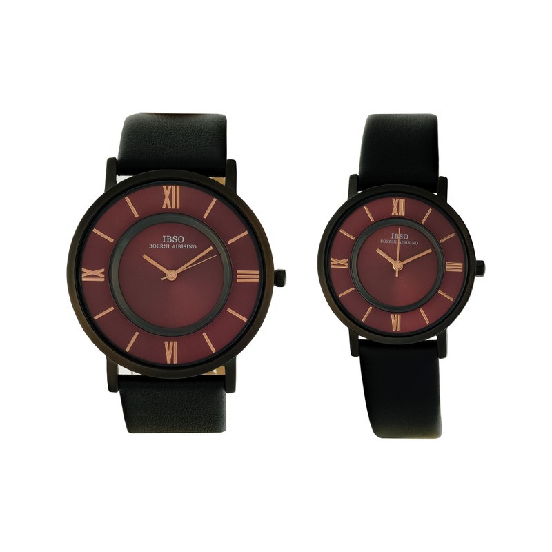 [Ảnh Thật ]Đồng hồ nữ IBSO dây da màu đen sang trọng