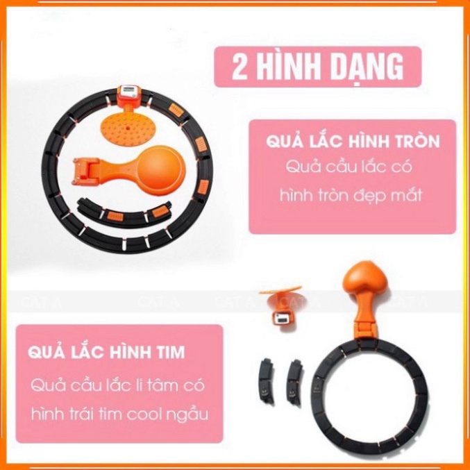 Vòng lắc eo giảm mỡ tự động nhập khẩu - Vòng lắc giảm mỡ HuLa Hoop chỉnh cân nặng vòng eo đồng hồ điện tử tự động đếm số