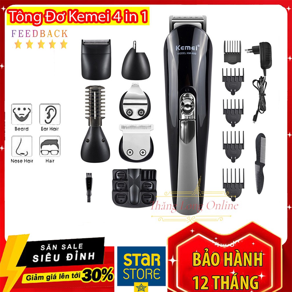 Tông Đơ Cắt Tóc Kemei KM 600 Chính Hãng Hàn Quốc Bảo Hành Tháng