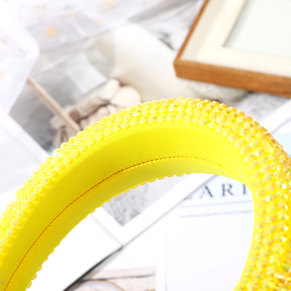 Haimeikang Cài tóc vải lụa sữa đính đá giả kim cương thời trang mới dành cho bạn nữ