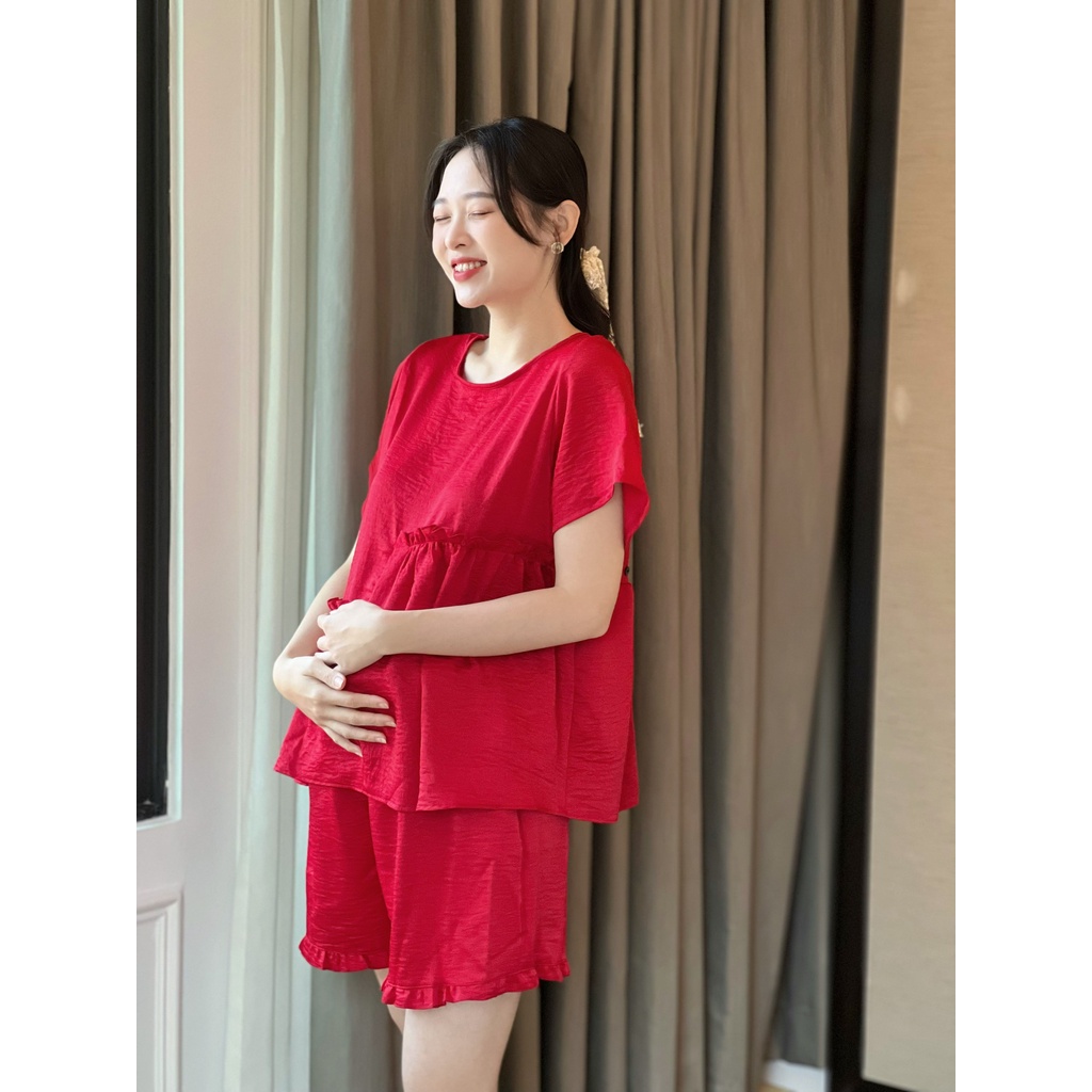 Bộ bầu đùi mặc nhà mùa hè nhẹ mát
