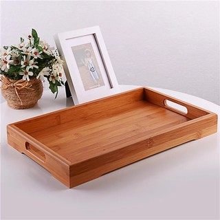 Khay gỗ chữ nhật quai bằng (35*22*4cm)