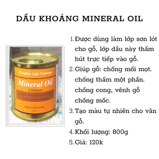 Sơn lau gỗ Mineral oil (Dầu khoáng tự nhiên dưỡng gỗ)  - LUXI WOOD