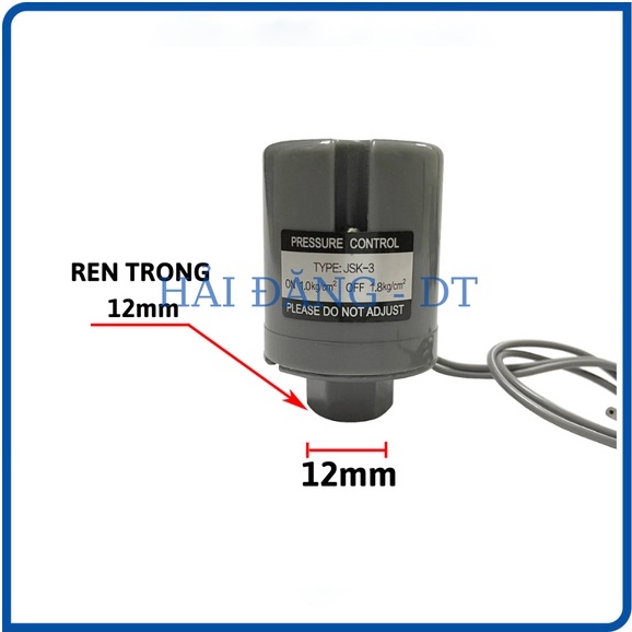 Rơ le máy bơm nước, Rơ le máy bơm tăng áp ren 12mm - 14mm