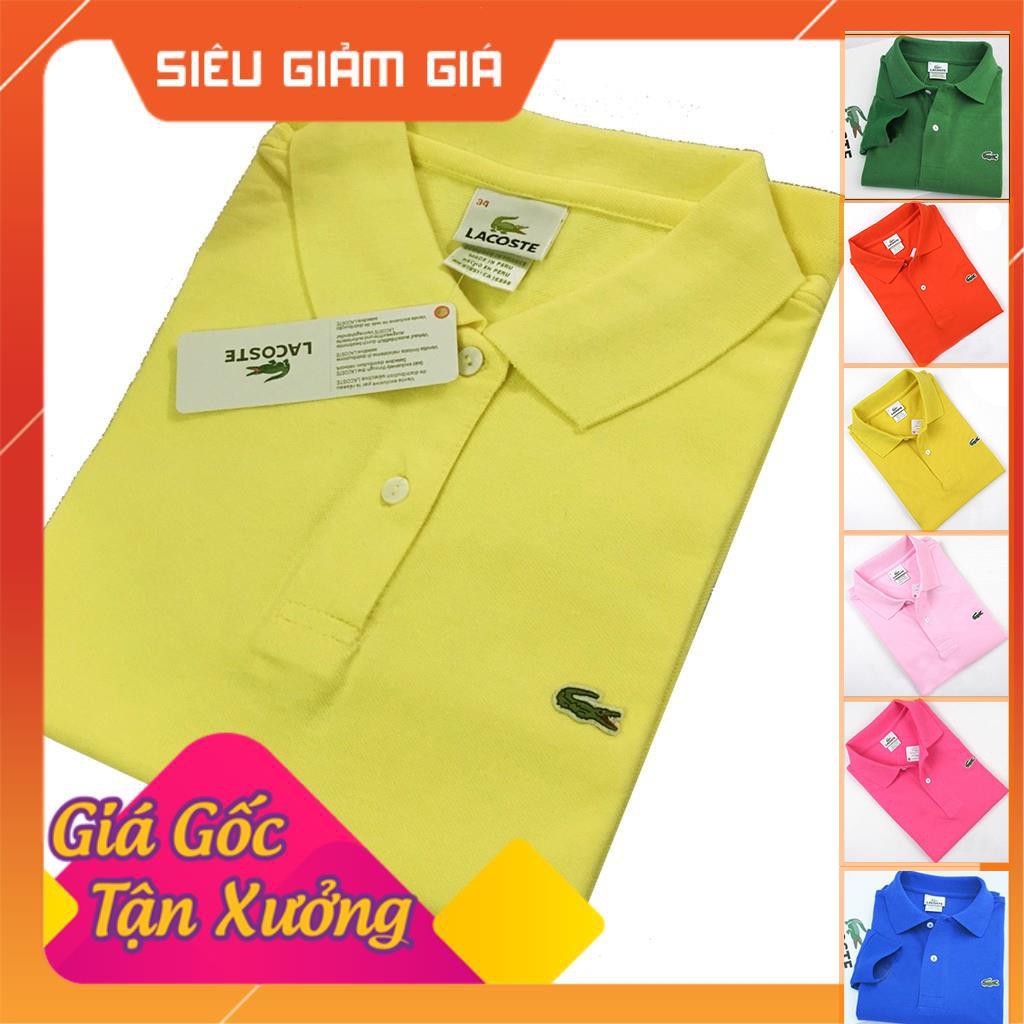 Áo thun thêu logo Lacoste hàng xuất khẩu cao cấp cho Nữ