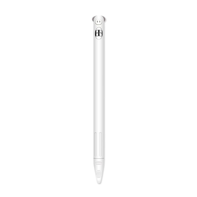 Vỏ Bảo Vệ Bút Cảm Ứng apple Pencil Bằng Silicon Họa Tiết Chú Heo Dễ Thương Chống Lăn Tiện