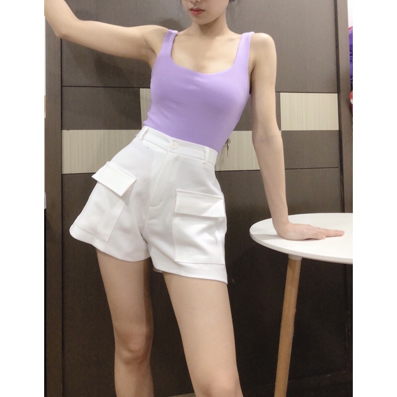 Áo crotop ba lỗ trơn | BigBuy360 - bigbuy360.vn