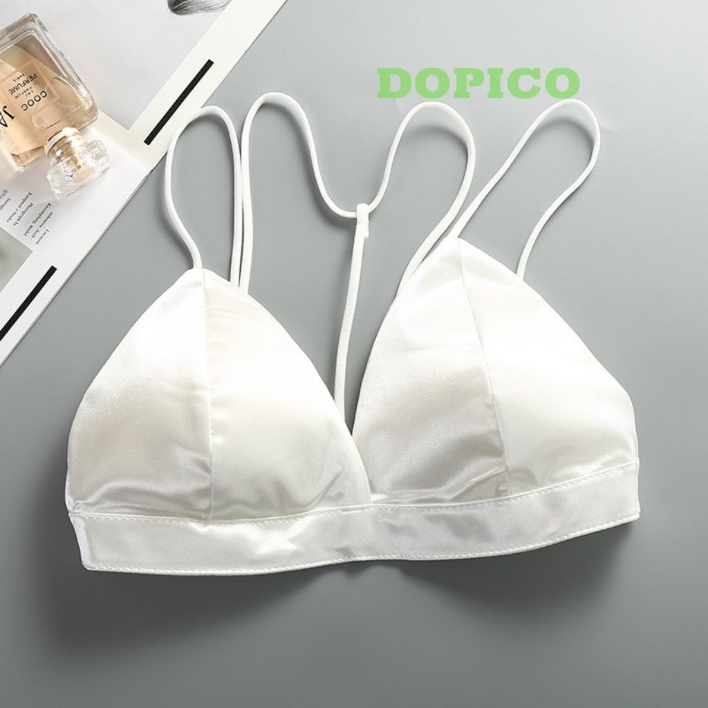 Áo bra nữ 2 dây đẹp satin phi bóng mặc cực xinh DOPICO B9604