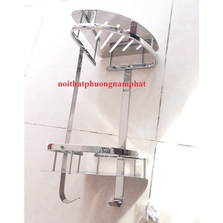 Kệ sữa tắm dầu gội 100% INOX 304 trong nhà tắm KG12 KỆ GÓC THANH, inox 304 sáng bóng chống han rỉ