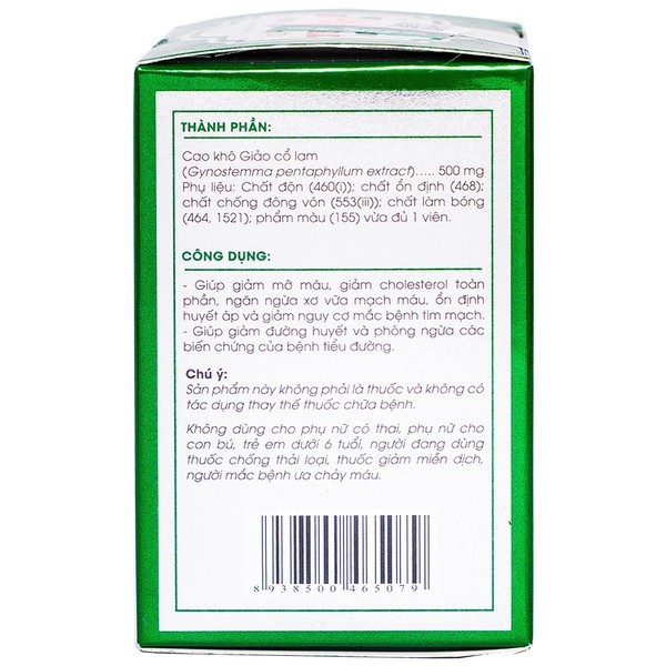 Viên Uống Giảo Cổ Lam Tuệ Linh - Giúp Ổn Định Huyết Áp - cvspharmacy