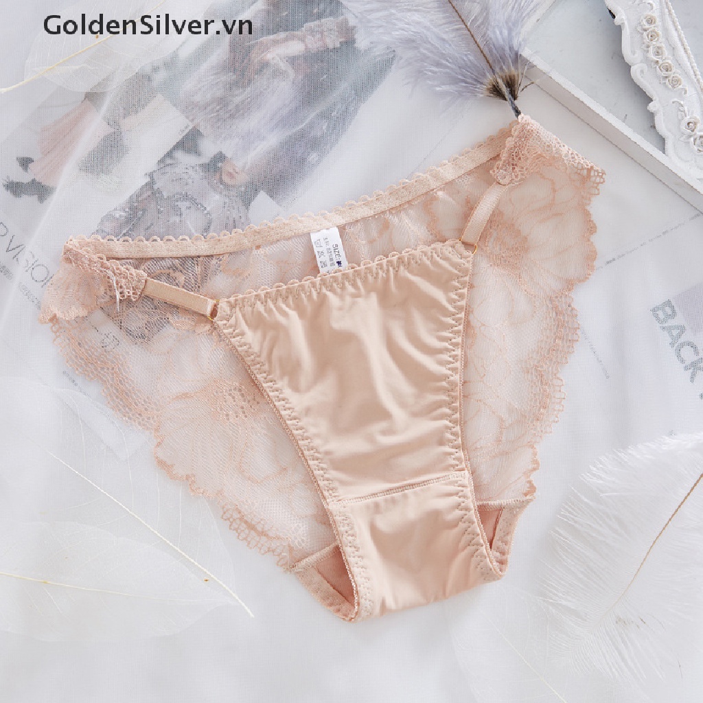 Quần lót lưới trong suốt màu trơn không đường may quyến rũ cho nữ