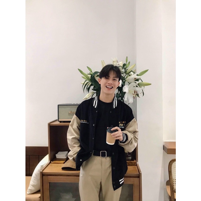 Áo Khoác Nhung Logo In Con Ong Kiểu Dáng Bomber Cực Đẹp TP569 [NewUnisex]