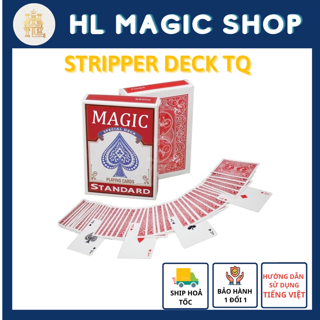 Đồ chơi ảo thuật bô bài nhìn xuyên + stripper 2 in 1