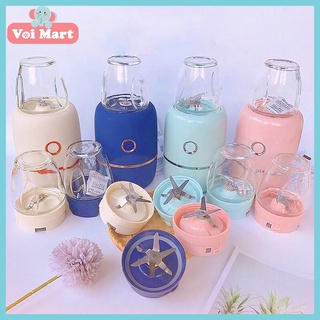 🍑NÂNG CẤP 6 LƯỠI🍑 Máy Xay Đa Năng 3 Cối Thủy Tinh Xay Đồ Ăn Dặm Cho Bé Và Gia Đình Siêu Tiện Lợi