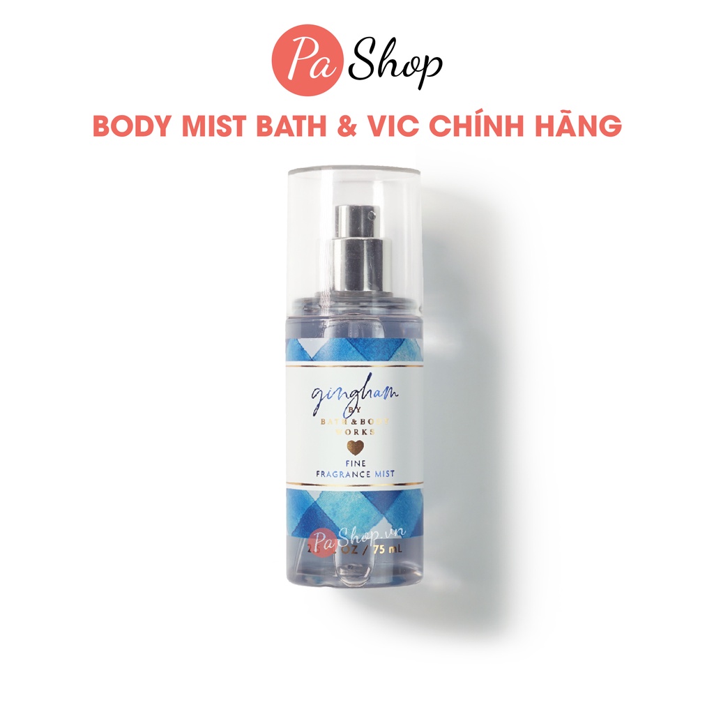Body mist Gingham 75ML xịt thơm toàn thân