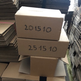 25x15x10 và 20x15x10 hộp carton đóng hàng giá rẻ (combo 200h)