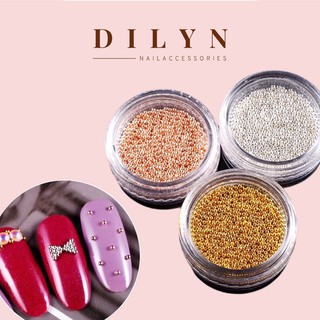 Phụ kiện nail - phụ kiện bi vàng, bạc trang trí móng