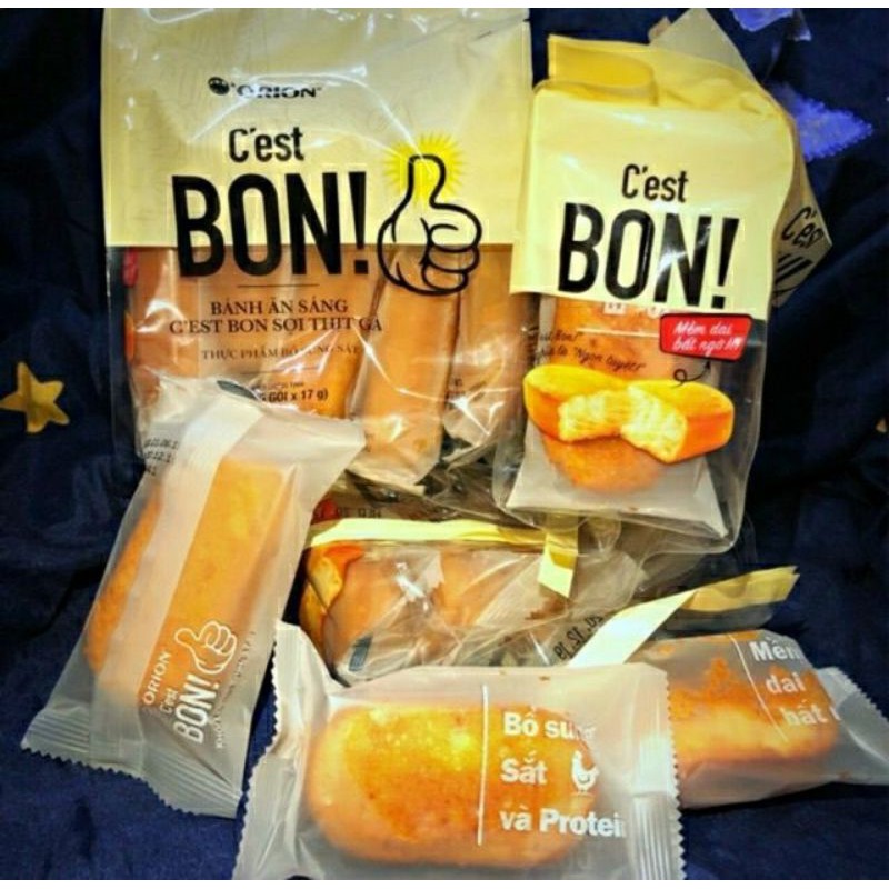 Bánh Ăn Sáng Sợi Thịt Gà C'est Bon 85g( 5 gói x 17g)